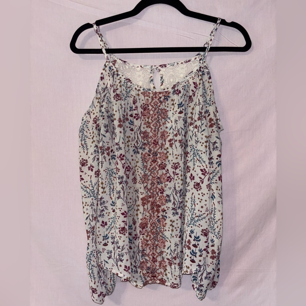 Women’s Rewind Floral Cold Shoulder Blouse